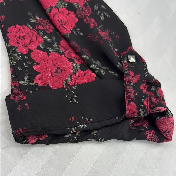 Torrid Floral Black and Red Hi-lo Top - Picture 4 of 5